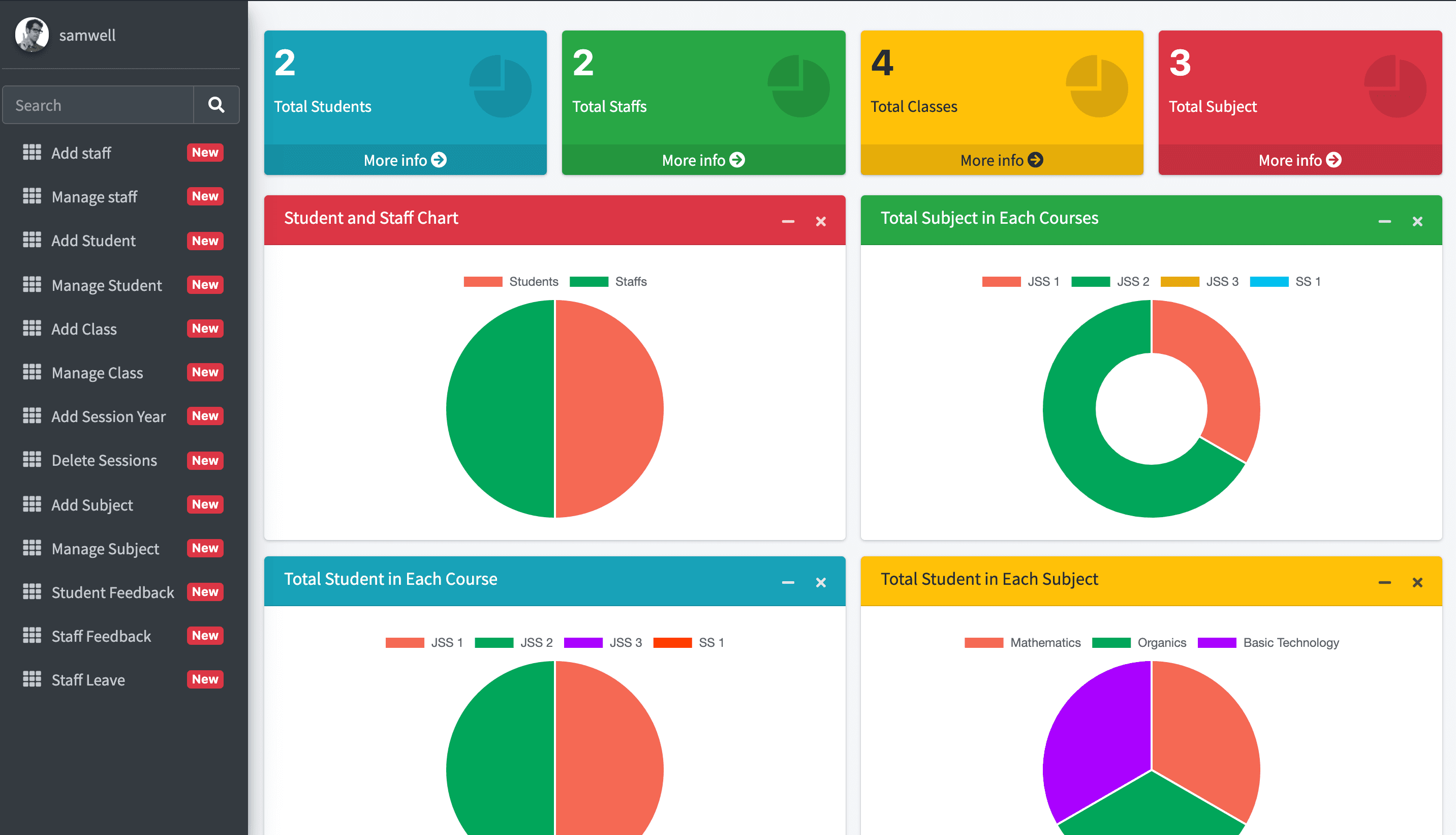 School Management System preview